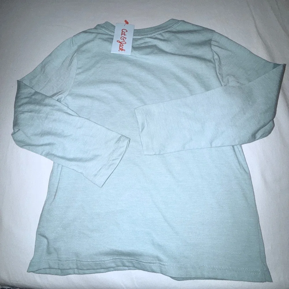 Cat & Jack Graphic Tee 2-Pk Bundle Kids XS 4/5 Blue Green NEW Cowboy Basketball